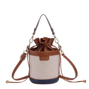 Women's Cute Designer PU <b>Drawstring</b> Small Crossbody <b>Bag</b> New Fashion Ladies <b>Waterproof</b> Bucket Handbag for Spring Shoulder <b>Bag</b> - Product Image 5