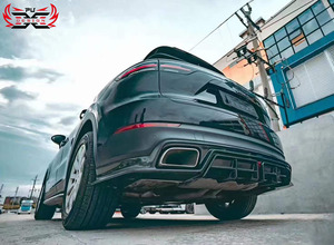 Faldones laterales de labio delantero de fibra de carbono, difusor trasero, cejas de rueda de parachoques, etc. Estilo <span class=keywords><strong>CMS</strong></span> para Porsche Cayenne 9Y0, Kit de carrocería - Product Image 6