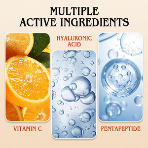 Crème pour le <span class=keywords><strong>visage</strong></span> <span class=keywords><strong>anti</strong></span>-âge éclaircissante avec vitamine C et pentapeptide Crème hydratante réparatrice des rides vente en gros - Product Image 3