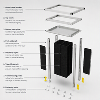 Support de stockage de magazines ESD pour PCB GS-A07103B pour les distributeurs