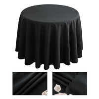 Couverture de table ronde en polyester tissé de luxe pour les repas de mariage et les événements d'anniversaire disponibles à la location