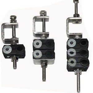 Serre-câble de suspension KAODEE pour câble optique/alimentation, à cadran calibré, double trou, en acier inoxydable, pour tuyau en caoutchouc de 6 mm, OEM, pour radiateur/leitner - Product Image 1