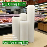 Film alimentaire en plastique de qualité commerciale, grand rouleau, résistant à la chaleur, film alimentaire en PE, rouleau jumbo