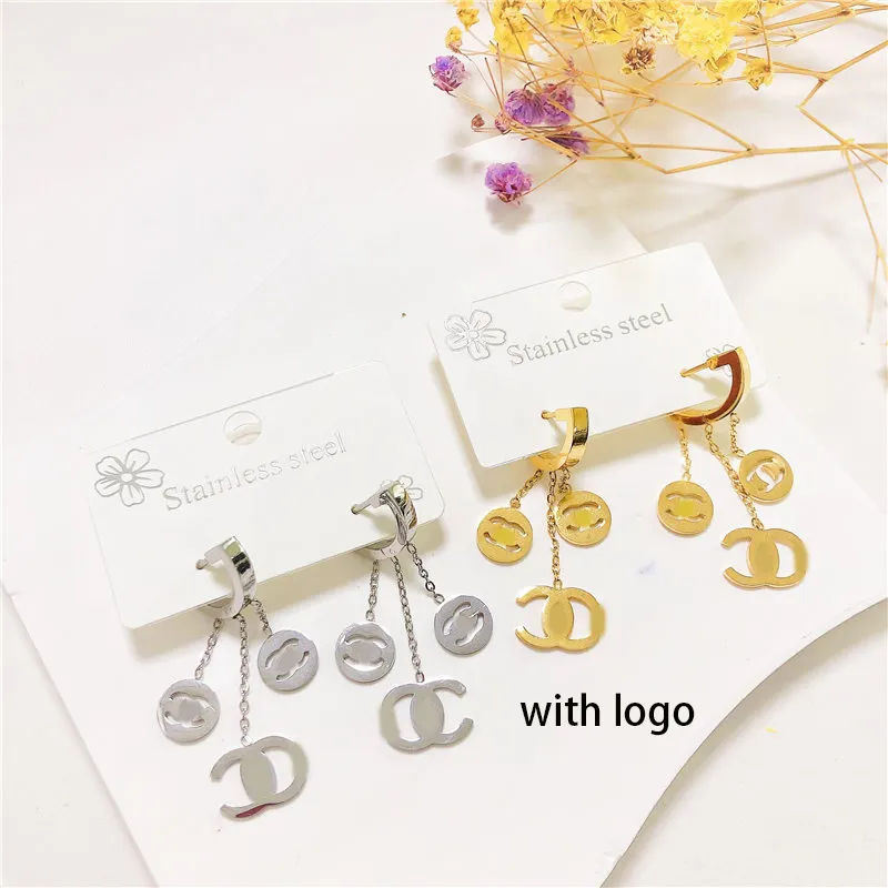bulk wholesale jewellery stainless steel designer earring jewelry luxury jewelry brand designer inspired cc earrings women