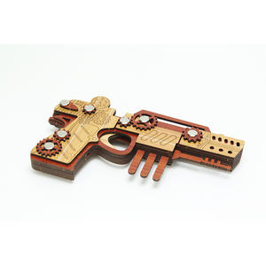 Modelo de Ensamblaje Creativo, Pistola de Goma de 4 Disparos, Juguete de Rompecabezas 3D del Dios de la Guerra - Product Image 5