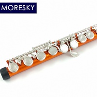 MORESKY C Major Flute 16 CloseC Keys Orange Cupronickel Body with E Key Painted Finish Made in China MFL-608