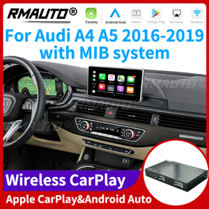 RMAUTO Apple CarPlay Inalámbrico MIB para Audi A4 A5 2016-2019, Android Auto, Mirror Link, AirPlay, Compatible con Cámara de Reversa - Product Image 1
