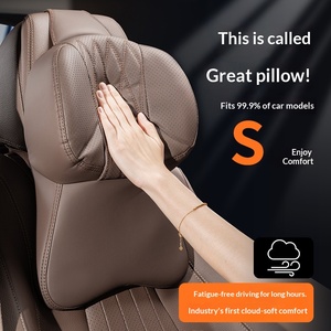 Coussin de nuque et de soutien lombaire pour appuie-tête de voiture en <span class=keywords><strong>mousse</strong></span> à mémoire de forme, luxe léger, compatible avec les logos de marques automobiles OLIVER, accessoires intérieurs - Product Image 2