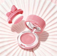 Palette de blush mat en mousse Butterfly 8 couleurs, maquillage pour le visage longue tenue, waterproof, vegan, avec miroir