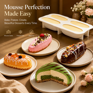 <span class=keywords><strong>Moule</strong></span> en <span class=keywords><strong>silicone</strong></span> à <span class=keywords><strong>4</strong></span> cavités pour éclairs, qualité alimentaire, long ovale, pour gâteaux mousse, chocolat, desserts, pâtisserie DIY - Product Image 2
