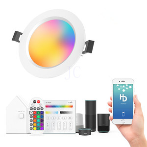 Âm Nhạc Sync Downlight Spot <span class=keywords><strong>Led</strong></span> Lõm Thông Minh Dimmable Trần 6 Wát 7 Wát Vòng Ánh Sáng 220V 110V RGB Color Changing Ánh Sáng Theo Dõi Đèn - Product Image 1