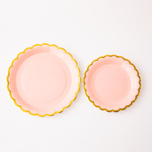 Wholesale Disposable Paper <b>Plates</b> Gold Stamping Paper Tableware <b>Plates</b> for Wedding and Birthday Parties - Product Image 4