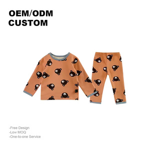 Ensemble personnalisé pour filles Équipe de créateurs et Pyjamas pour bébés filles en usine Vêtements de nuit pour la maison pour enfants - Product Image 1