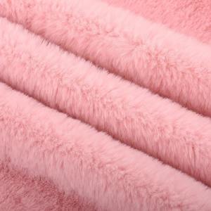 Супер Мягкий тяжелый искусственный мех кролика Гладкий 100% полиэстер 15 мм мех для женщин пальто зимняя куртка модный аксессуар - Product Image 4