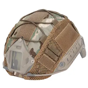 Helm Keselamatan jala, penutup Multicam luar ruangan, aksesori helm Paintball olahraga COD cepat