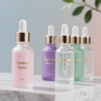 5ml 10ml 15ml 20ml 30ml 50ml 100ml Flacon compte-gouttes en verre à épaulement rond personnalisé avec pipette pour huile essentielle