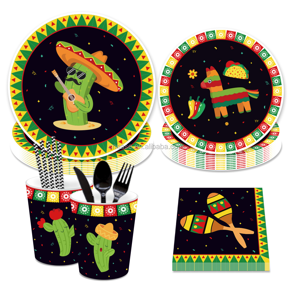 Cinco De Mayo Deko-Set – Mit Papierfächern, Banner & Wirbeln | Mexikanische Party-Dekoration | Bunt & Festlich