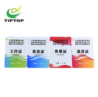 Carte VIP PVC plastique Tiptop Cmyk impression couleur carte Pass Vip D Badge pour événements