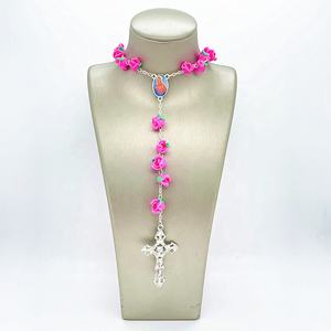 Arcilla polimérica de color rosa púrpura, cuentas de arcilla polimérica, para el cuidado de los objetos funerarios, venta al por mayor - Product Image 2