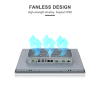 PC industriel à écran tactile 10 points encastré en alliage d'aluminium, écran tactile industriel de 15, 17, 22 pouces, PC industriel avec écran tactile Windows 10