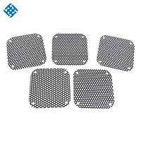 Grilles de haut-parleur personnalisées Boîte de haut-parleur en treillis métallique Feuille de maille de gril Plaque de métal perforée par tôle perforée noire
