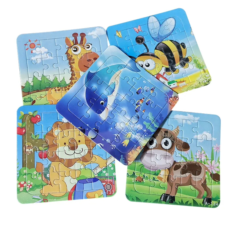 Children diy animal early education boys and girls cartoon paper puzzle assembly toys