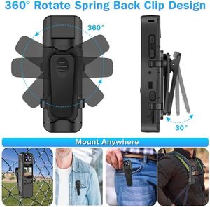 Ultra <span class=keywords><strong>4K</strong></span> Body Cam Wearable Body Wearn Camcorder Video Recording Pen Camera avec objectif rotatif à 180 pour la sécurité - Product Image 4