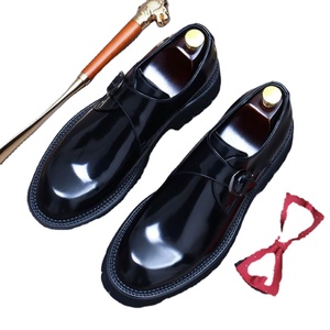 Luxurious Waterproof Lace-<b>up</b> Printed Oxford Leather Business Casual Dress Shoes for <b>Boys</b> Suitable for Formal Events Parties - Product Image 1