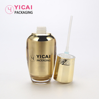 Pot à crème en plastique acrylique doré à Double paroi, bouteille en acrylique avec capuchon de couleur or mat pour les ensembles de soins de peau