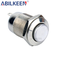 Interrupteur à bouton poussoir en métal de haute qualité 12 mm, étanche IP65, anti-corrosion, pour appareils électriques extérieurs