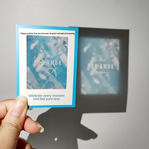 Pellicola Traslucida Retrò per Proiezione di Paesaggi, Cartolina Pubblicitaria Personalizzata con Motivo 'BLANCO POR AMOR' - Product Image 1