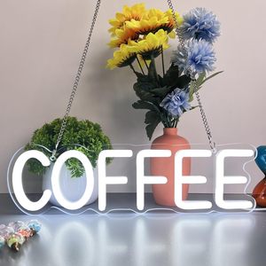 COFFEE Letreros Neon LED indoor hanging ambient light shop <b>sign</b> wall decoration light entrance indicator light luminous <b>sign</b> - Product Image 1