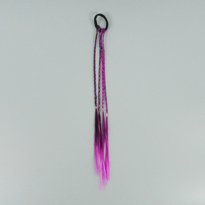 Ombre Colorful Braided Wig Ponytail Hair Tie Gradient Dirty <b>Braid</b> Elastic Hair Rope Party Festival Dress Up Hair <b>Accessories</b> - Product Image 5