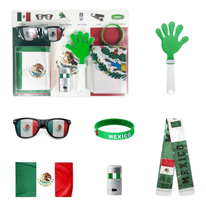 Custom Sports Events Promotional Gift Set Clappers Wristbands Face Paint Flags Set Soccer Cheering Fan Set for Sports Fans