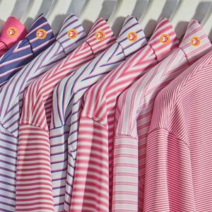 Camisetas de polo de golf para hombre a rayas OEM camisas de polo de golf de sublimación para hombres camisas de polo de fitness secas de rendimiento estampado de moda - Product Image 1