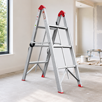 Échelle pliante en aluminium de qualité industrielle avec verrou de sécurité, capacité de charge de 150 kg, pour utilisation extérieure en supermarché, professionnelle