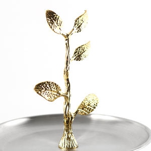 Bandeja de pastel de plata de doble capa de diseño moderno, bandejas de servicio ecológicas <span class=keywords><strong>para</strong></span> cocina o restaurante, venta al por mayor de fábrica - Product Image 4