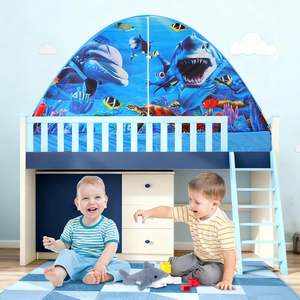 <b>Hot</b> Sale Twin Play <b>Tent</b> Baby Toddlers Dream Playhouse Blue Ocean Kid Bed <b>Tent</b> for most children beds - Product Image 5