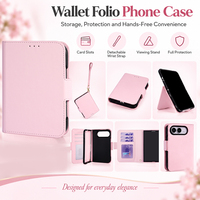 Nouvel Étui Portefeuille en Cuir Premium avec Emplacements pour Cartes et Dragonne pour iPhone Duo Ultra Fold, Antichoc et Magnétique
