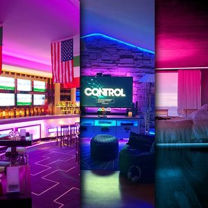 24V-16D-10M*2 5050 <b>RGB</b> Music Sync Built-in Copper IP20 Home Club Bar Decor Smart LED Strip Lights 24-Key Remote <b>Control</b> - Product Image 2