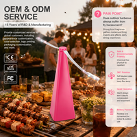 Ventilador de Mesa Eléctrico Portátil Contra Mosquitos y Moscas, con Certificación CE, RoHS y FCC, Material ABS, Funciona con Pilas AA, para Interiores y Exteriores