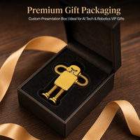 Clé USB 2.0 en métal personnalisée en forme de robot, transformable, cadeau d'entreprise créatif, garantie 3 ans