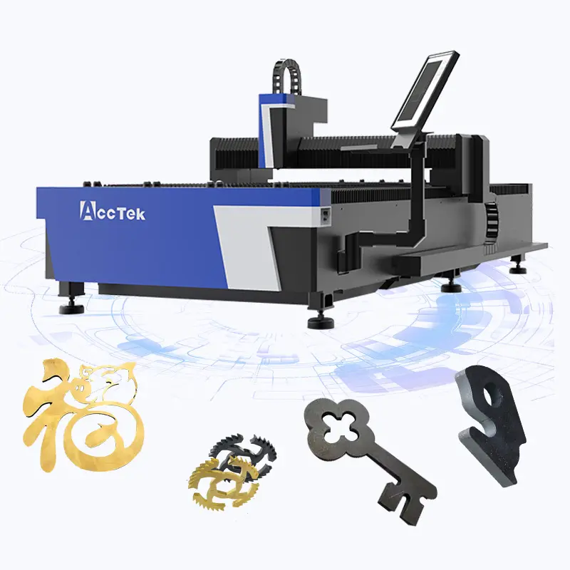 Mesin pemotong laser serat Cnc, pemotong logam Laser 1000w 2000w 3000w