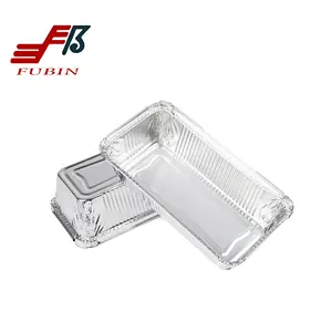 Disposable Takeout Chicken Catering 7.8''*4'' Rectangular Aluminum Container Foil With Lids from home jobs for food packaging