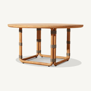 Juego de Comedor de Madera de Teca para Exteriores Moderno TG, Mesa y Sillas de Jardín Impermeables para Hotel, Parque, Patio, Villa - Product Image 4
