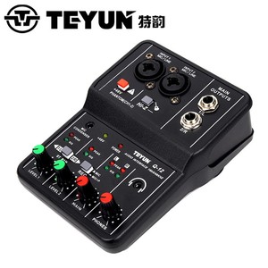TEYUN Q12 alta qualidade profissional USB <span class=keywords><strong>interface</strong></span> de áudio vendendo popularmente placa de som com Mixer Digital artefato Arate K - Product Image 2
