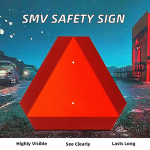 Señalización Triangular Reflectante <span class=keywords><strong>de</strong></span> Aluminio para Tráfico en Exteriores, para Vehículos <span class=keywords><strong>de</strong></span> Movimiento Lento, Diseñada para la Seguridad - Product Image 3