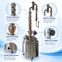 Colonne de Distillation Commerciale 200L en Acier Inoxydable et Cuivre pour Whisky, Vodka, Éthanol, Certifiée CE, Vente Directe Usine