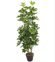 Arbre en érable rouge en soie de 6 pieds dans un pot noir Arbre artificiel d'intérieur en chêne d'automne de 5 pieds pour décor de bureau à domicile Faux arbre en pot