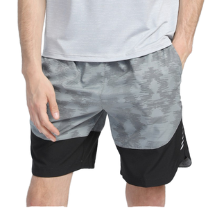 Men Stylish Anti-Wrinkle Breathable Quick Dry <b>Mid</b> Waist Polyester Printed Drawstring Closure Pocket Casual Sports Shorts - Product Image 1